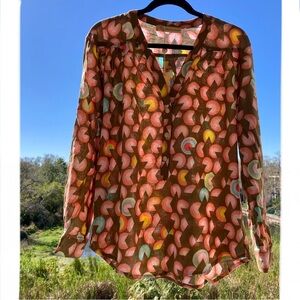 MORENA ROSA BLOUSE Vintage Style Linen/Viscosa SIZE: S NWT